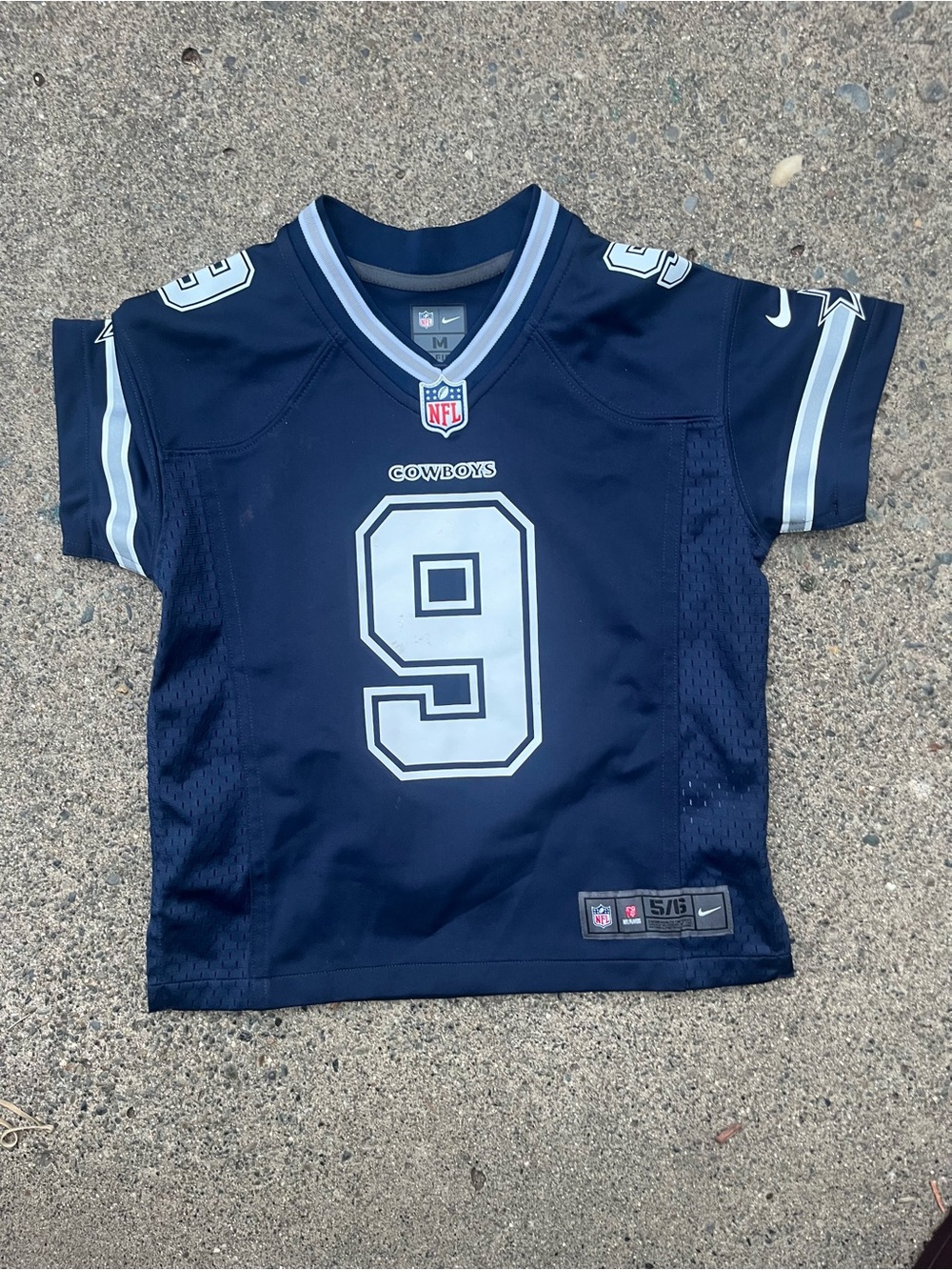 Nike NFL Dallas Cowboys #9 Navy Kids Jersey 5-6